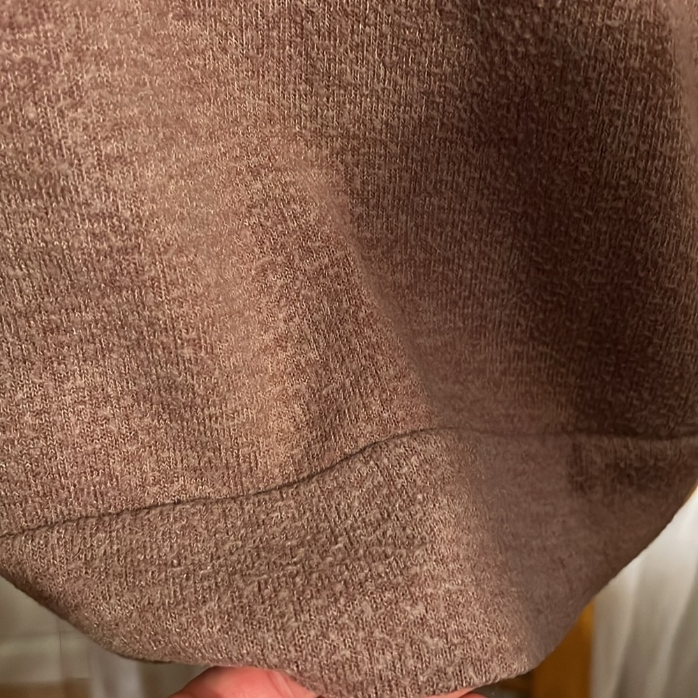 Pullover Hoodie Sweater By Beeson River/Brown Cream & Army Green Stripes size - Picture 6 of 11